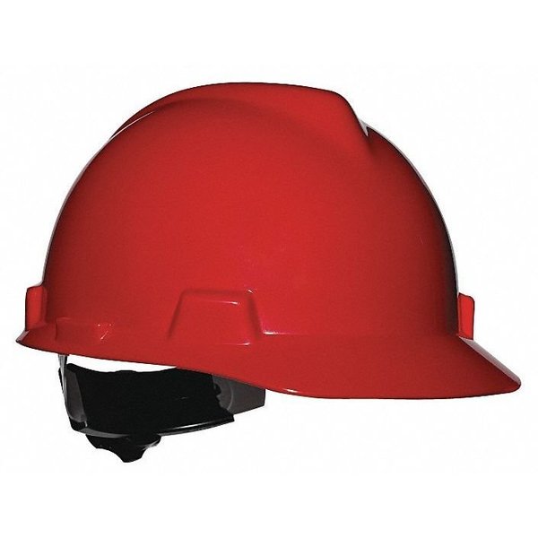 V-Gard Front Brim Hard Hat, Type 1, Class E, Ratchet (4-Point), Red