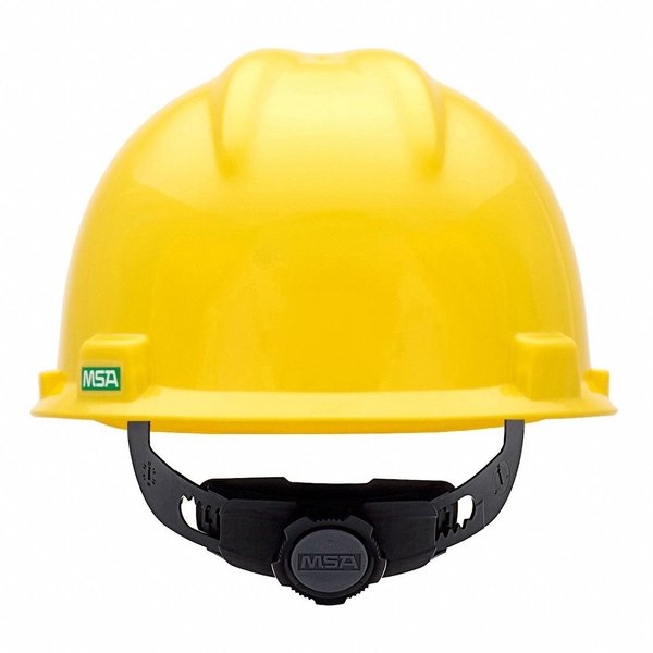 V-Gard Front Brim Hard Hat, Type 1, Class E, Ratchet (4-Point), Yellow