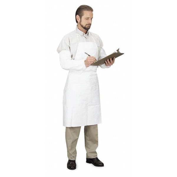 Tyvek 400 Disposable Sleeve, Elastic Closure, 18 in L, White, One Size Fits All, 200 Per Pack
