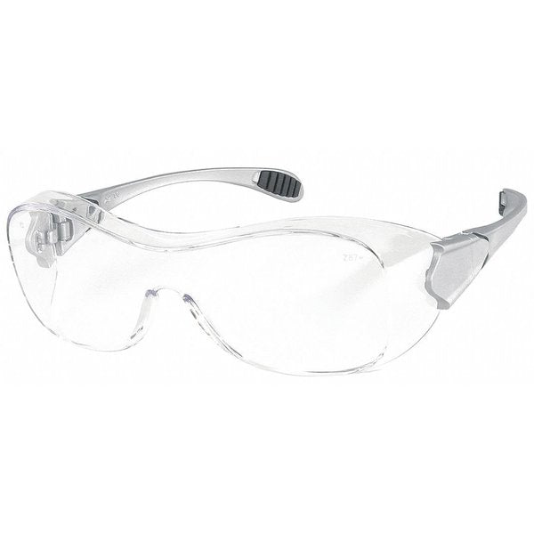 Safety Glasses, Anti-Fog, Scratch-Resistant, Polycarbonate Lens, Frameless, Clear/Gray