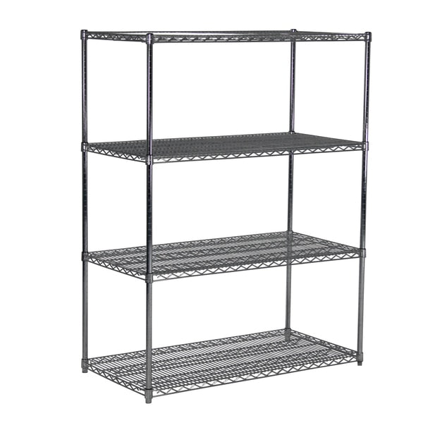 Starter Unit, 4-Shelf, Chrome, 21x60x63