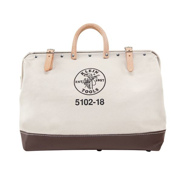 Wide-Mouth Tool Bag, Heavy-Duty #8 Natural Canvas, 1 Pockets