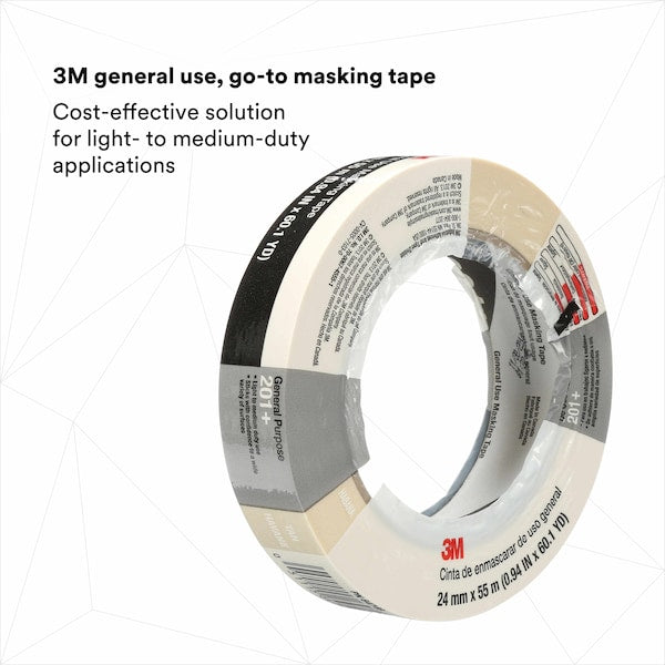 Masking Tape, Tan, Rubber, 24mm W