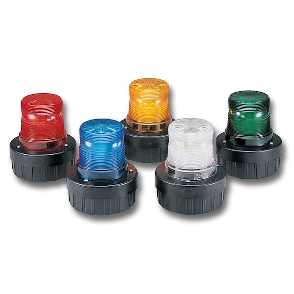 Warning Light w/Sound, LED, Red, 120VAC