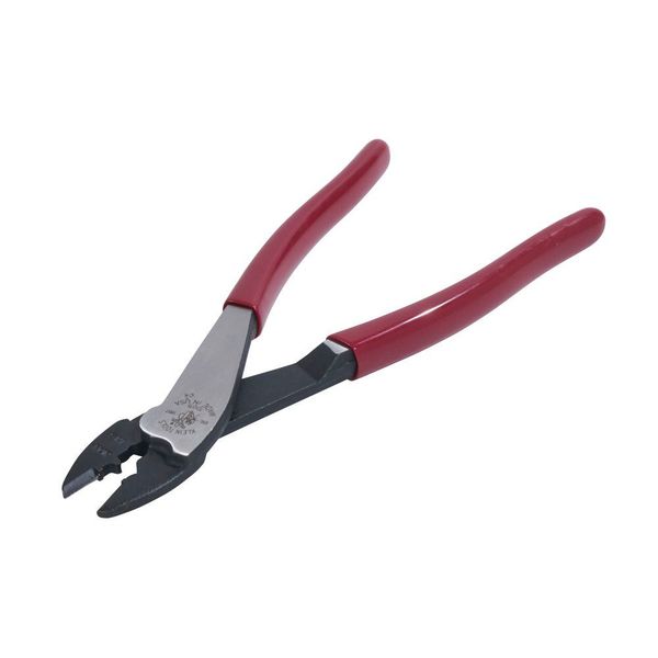 Crimper, Overall Length 9 3/4 in, Capacity 10 to 22 AWG, Red