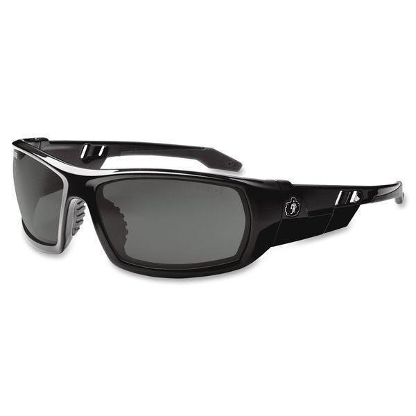 Safety Glasses, Traditional Gray Polycarbonate Lens, Scratch-Resistant