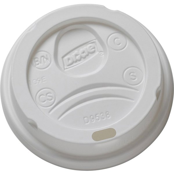 Lid for 8 oz. Hot Cup, Dome, Sip Through, White, Pk1000
