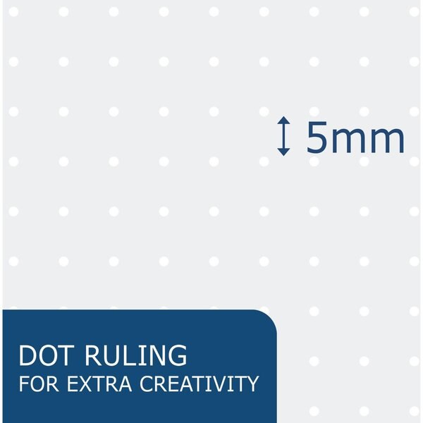 Case of Whitelines Spiral Wirebound Dot Grid Ruled Journal Notebook, Gray Paper, 8.25