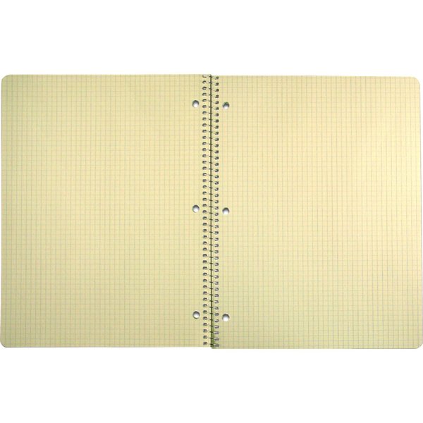 Wire Notebook, 11x8.5 80 Sht Green-tint Ppr, 5x5 graph