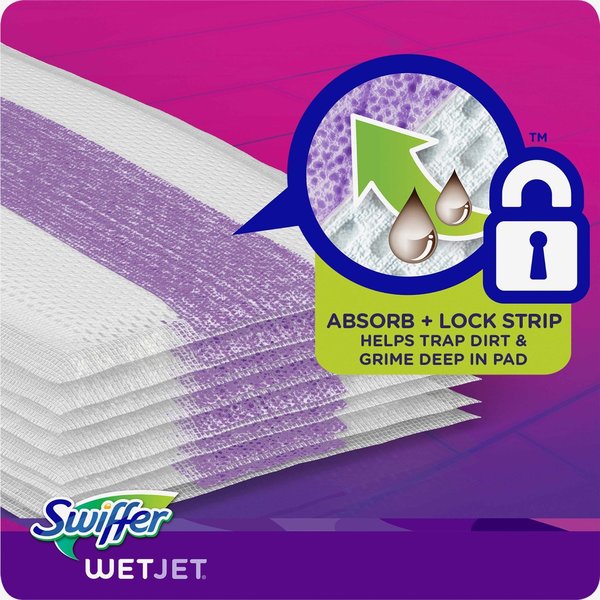11.3 in x 5.4 in Refill WetJet Pad, White, Cotton, PK24