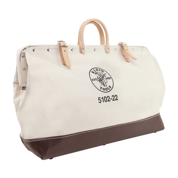Wide-Mouth Tool Bag, Heavy-Duty #8 Natural Canvas, 1 Pockets