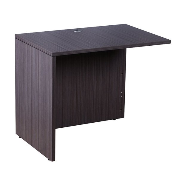 Desk Return, Laminate Base, Driftwood Frame, Laminate Frame, Driftwood Base, Driftwood
