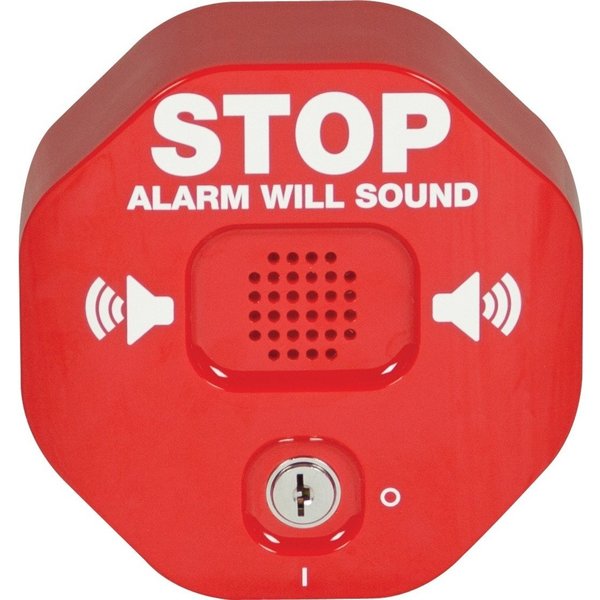 Exit Door Alarm, Key Lock, Audible/Annunciation, Three Minute Piercing Horn, Polycarbonate Material