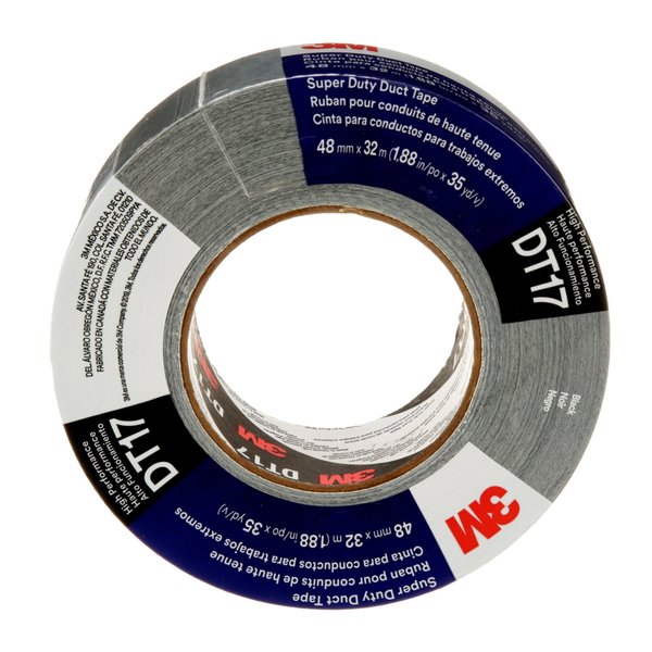 Duct Tape, Black, 17 mil, 32m L x 48mm W