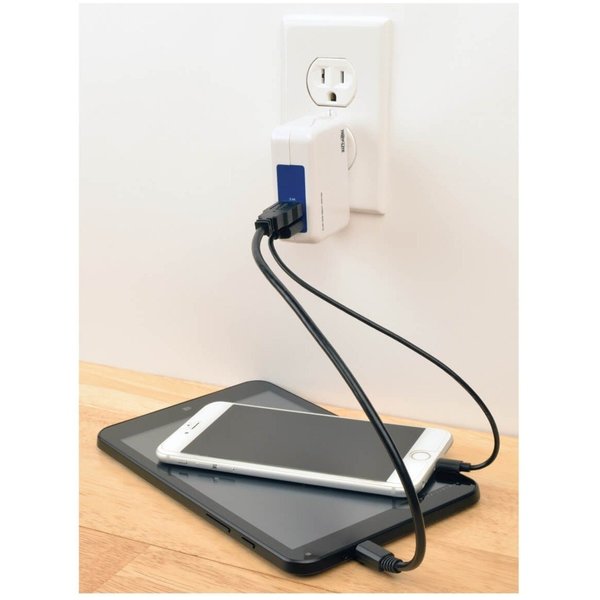 USB Charger, Wall Plug, 5V, 3.4A/17W, 2 port