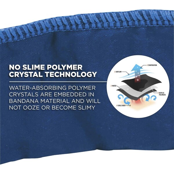 Evaporative Cooling Bandana, Solid Blue