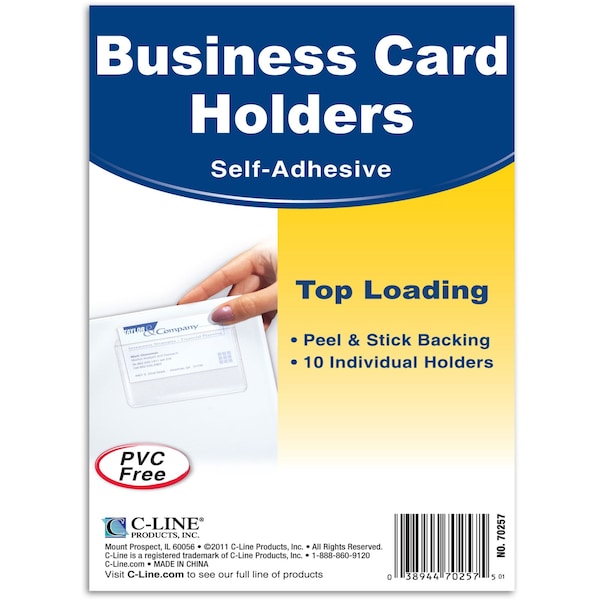 Top Load Business Card Holder, Pk10