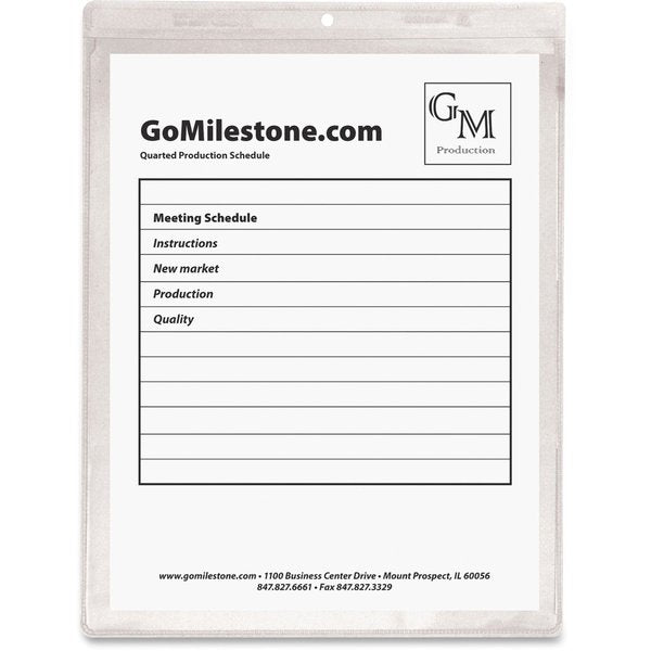 Shop Ticket Holder, Clear, 9 x 12