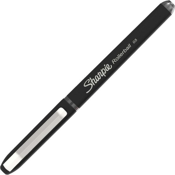 Rollerball Pen, Needle Point, Black, PK12