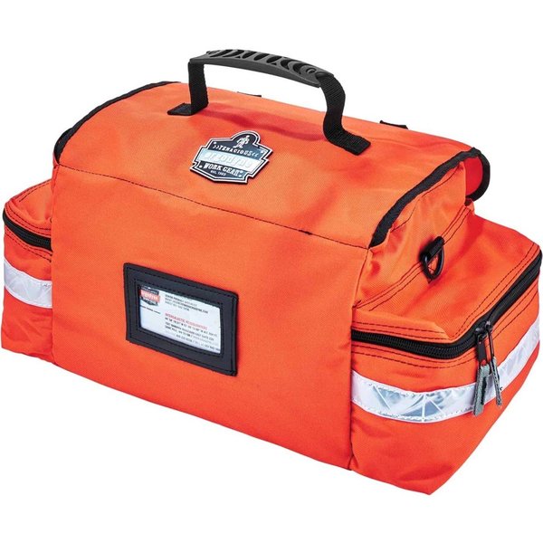 Trauma Bag, 600D Polyester W/ Reinforced Backing, 2 Pockets, Orange, 7 in Height