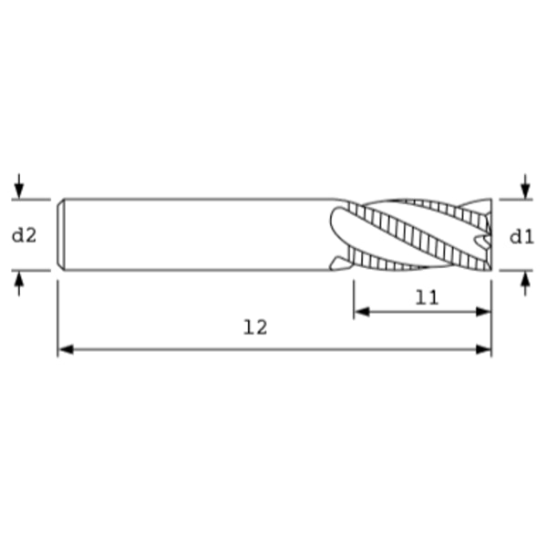 SC Endmill, 4FL, TiAlN, 5/8