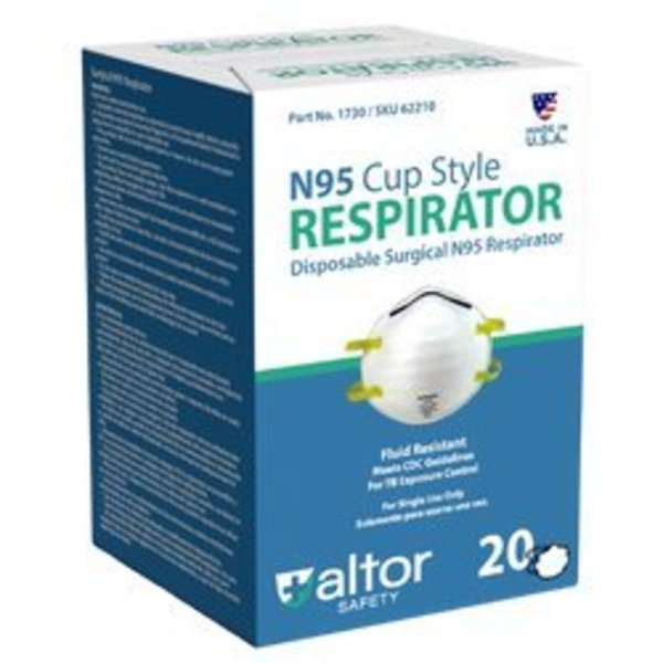USA Made NIOSH Surgical Cup N95 PK 20