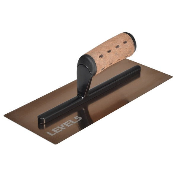 Hand Trowel, SS, Leather Grip, 11.5