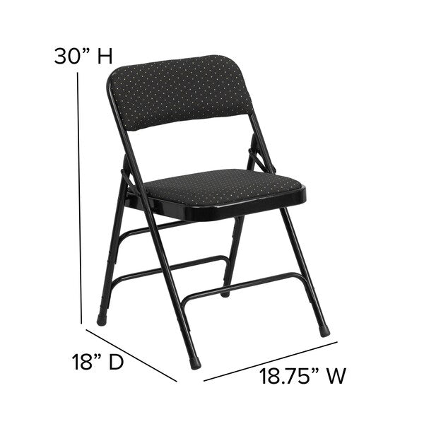 Black Fabric Metal Chair