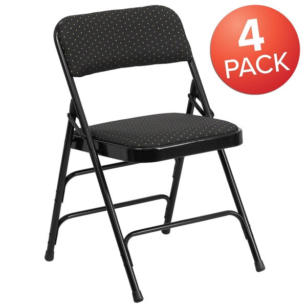 Black Fabric Metal Chair