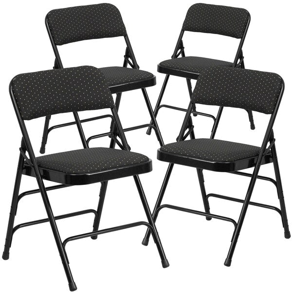 Black Fabric Metal Chair