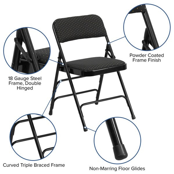 Black Fabric Metal Chair