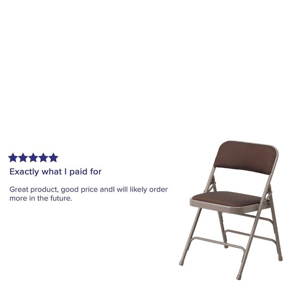 Brown Fabric Metal Chair