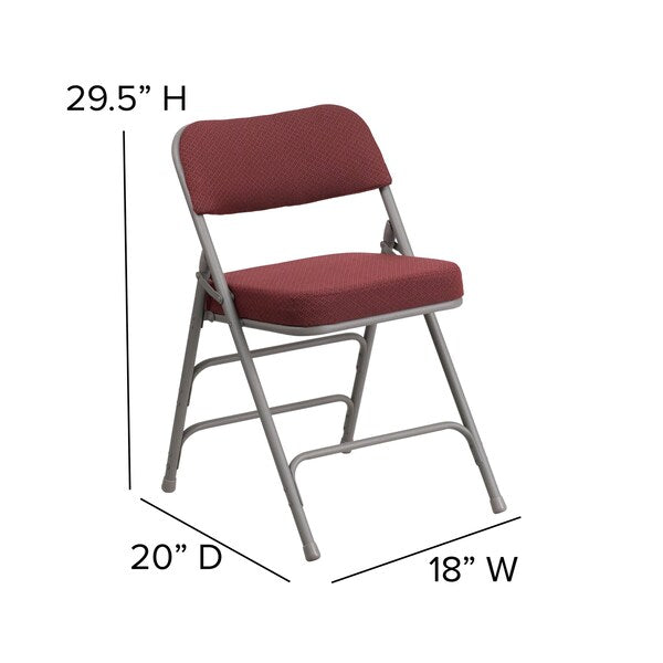 Burgundy Fabric Folding Chair