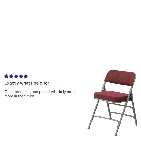 Burgundy Fabric Folding Chair