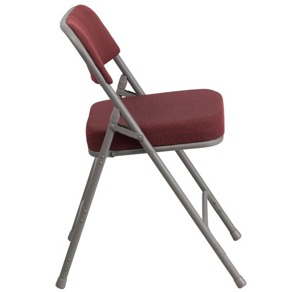 Burgundy Fabric Folding Chair