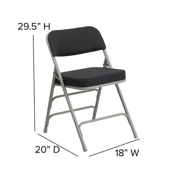 Black Fabric Folding Chair