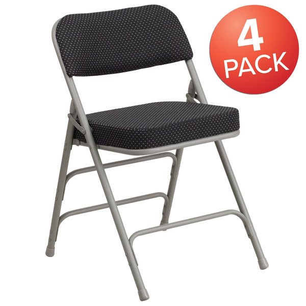 Black Fabric Folding Chair