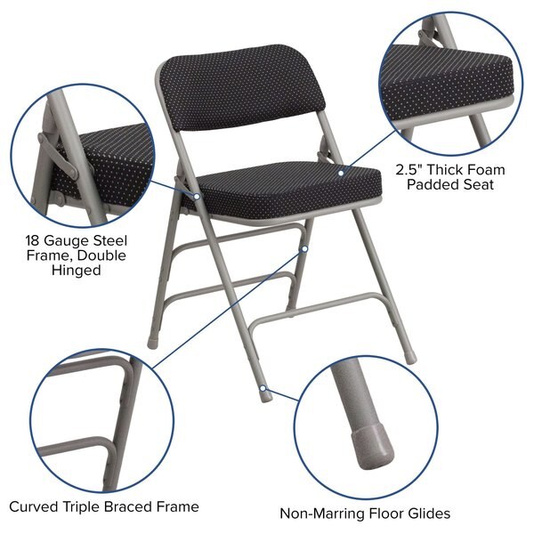 Black Fabric Folding Chair