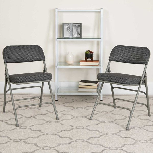 Gray Fabric Folding Chair