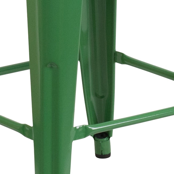 Green Metal Counter Stool, 24