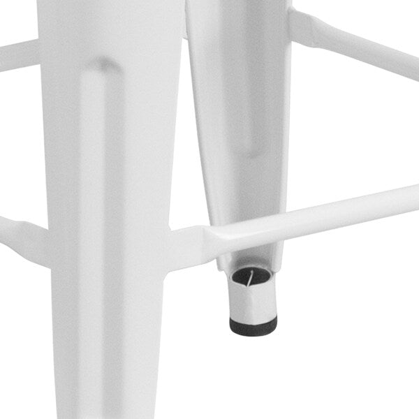 White Metal Counter Stool, 24