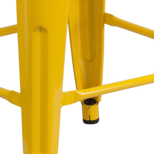 Yellow Metal Counter Stool, 24