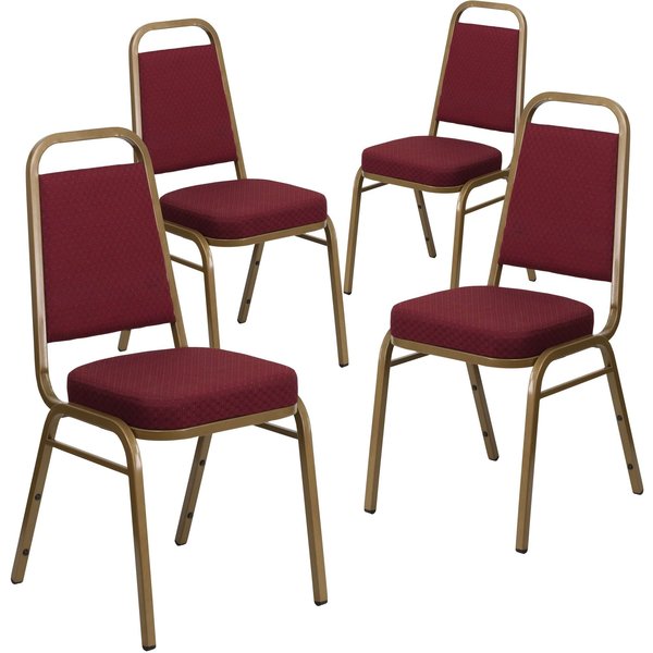 Burgundy Fabric Banquet Chair