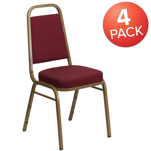 Burgundy Fabric Banquet Chair
