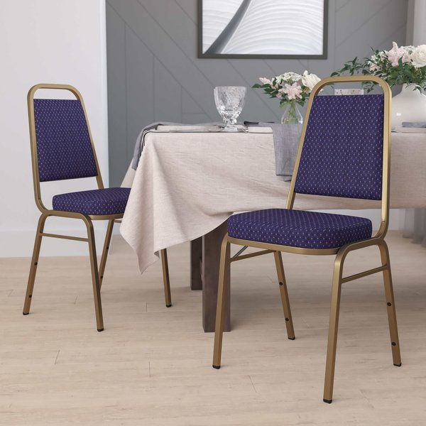 Navy Fabric Banquet Chair