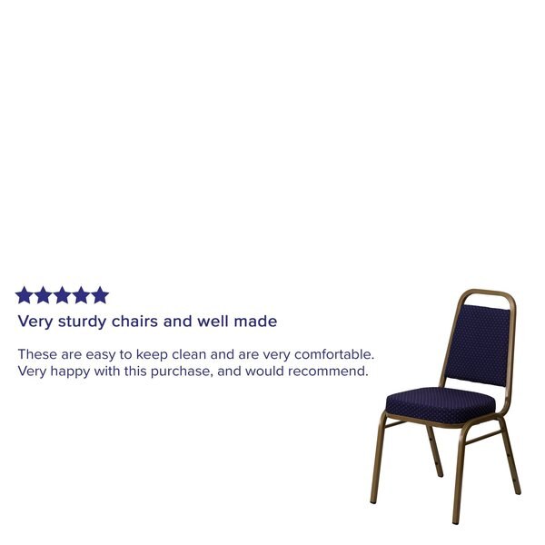Navy Fabric Banquet Chair