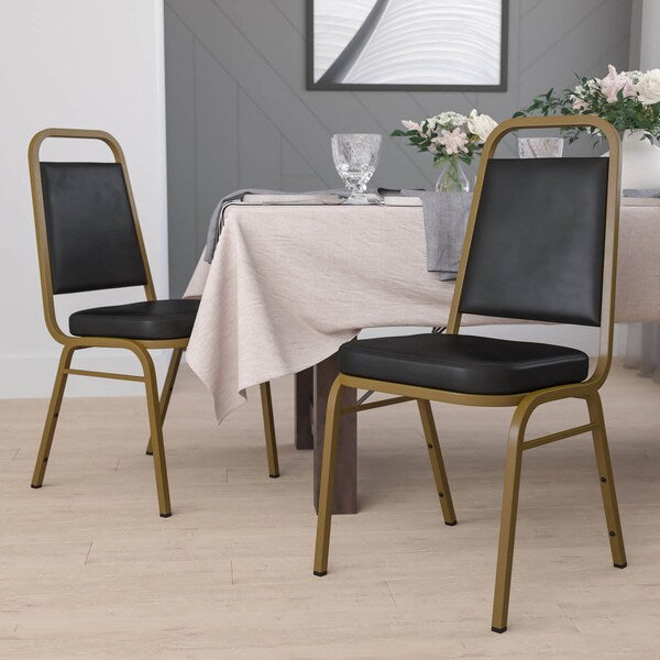 Black Vinyl Banquet Chair