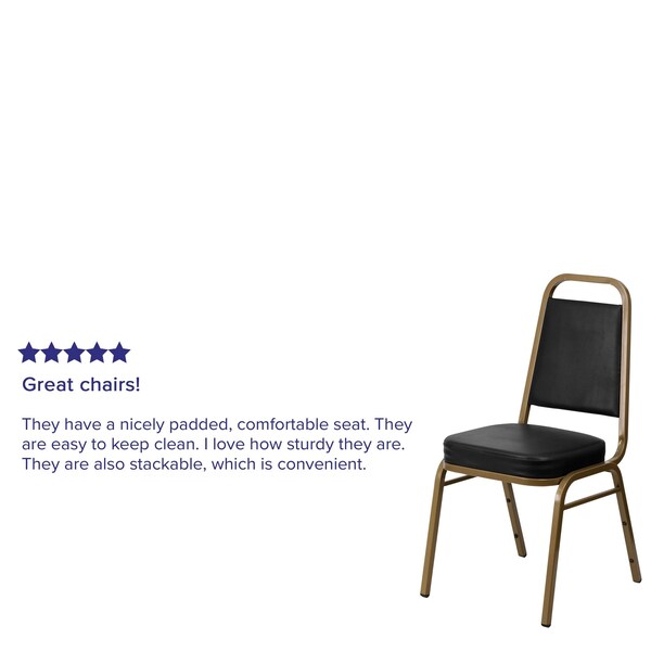 Black Vinyl Banquet Chair