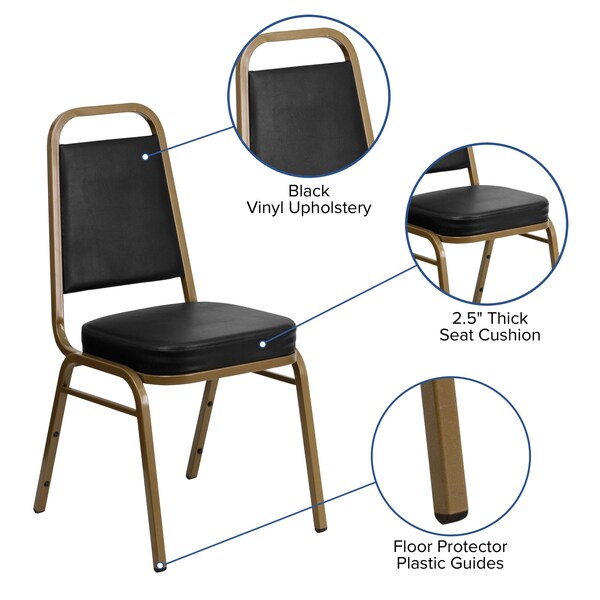 Black Vinyl Banquet Chair