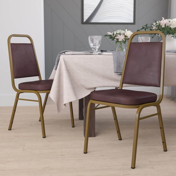 Brown Vinyl Banquet Chair